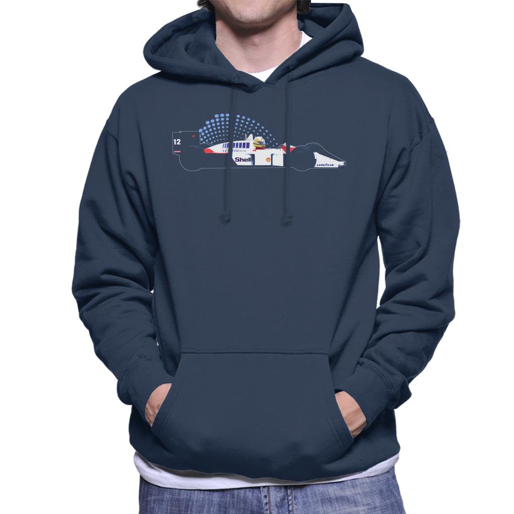 Motorsport Images McLaren MP4 4 Ayrton Senna Men's Hooded Sweatshirt-ALL + EVERY