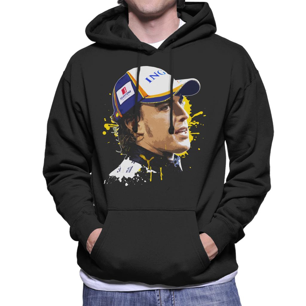 Motorsport Images Fernando Alonso Post Race Interview Men's Hooded Sweatshirt-ALL + EVERY