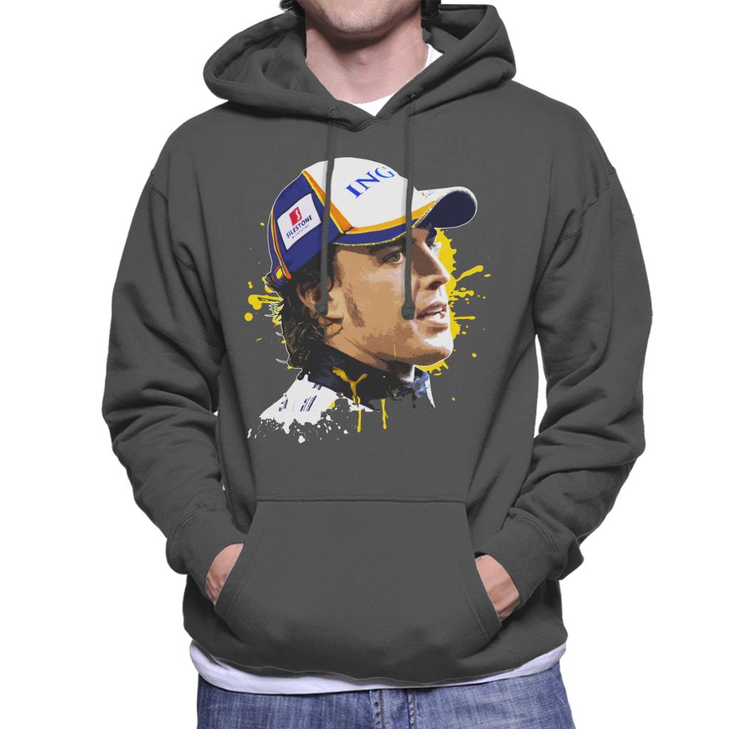 Motorsport Images Fernando Alonso Post Race Interview Men's Hooded Sweatshirt-ALL + EVERY