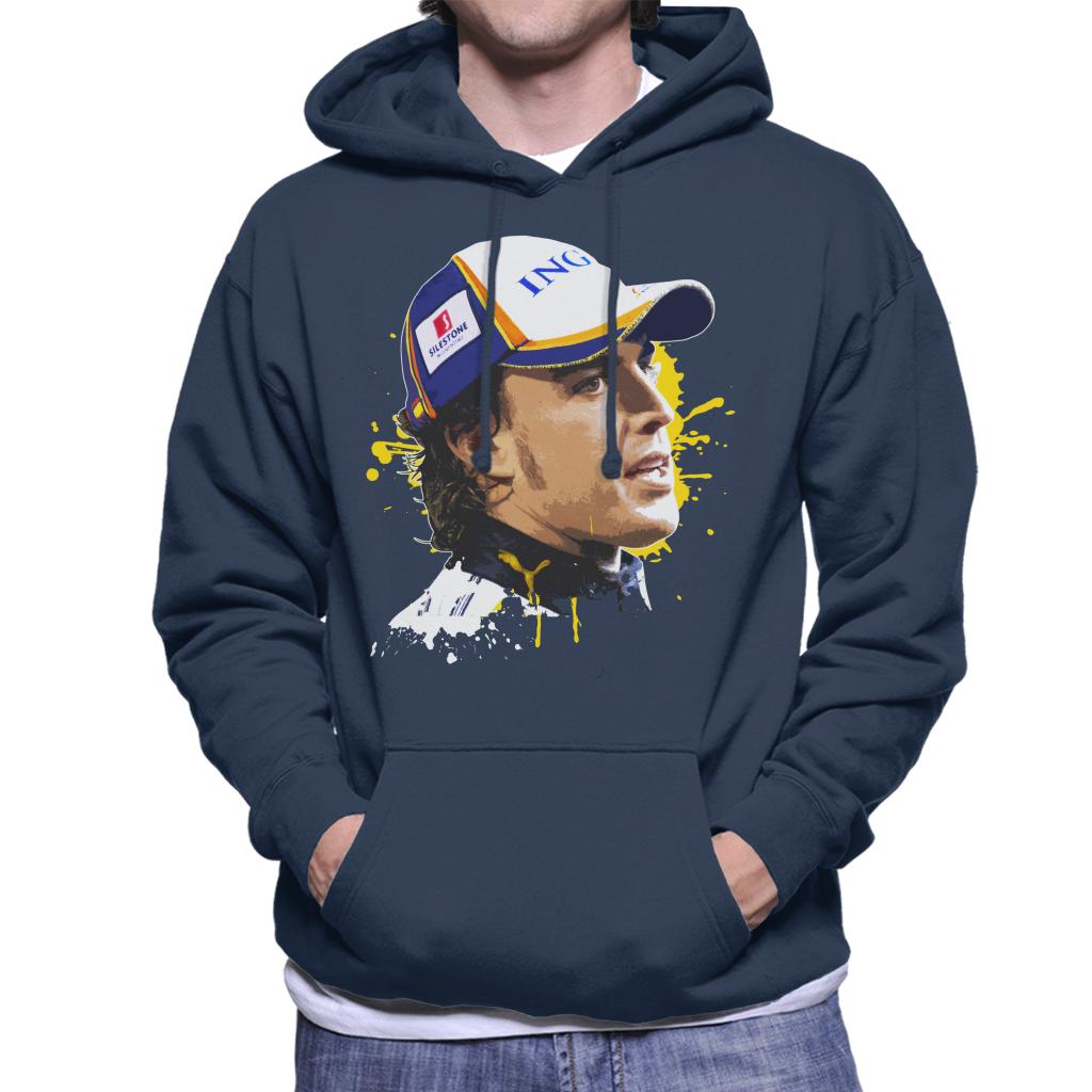 Motorsport Images Fernando Alonso Post Race Interview Men's Hooded Sweatshirt-ALL + EVERY