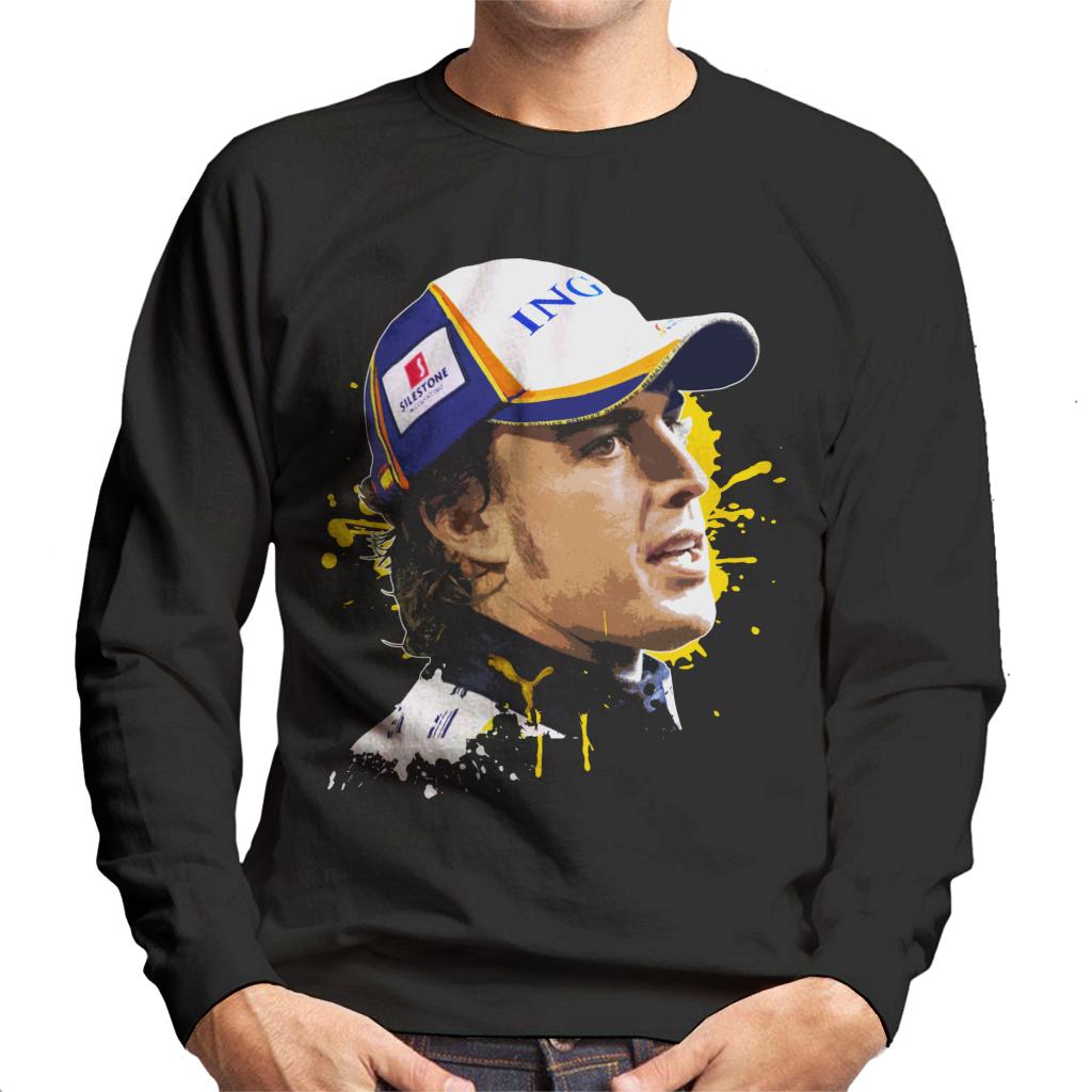 Motorsport Images Fernando Alonso Post Race Interview Men's Sweatshirt-ALL + EVERY