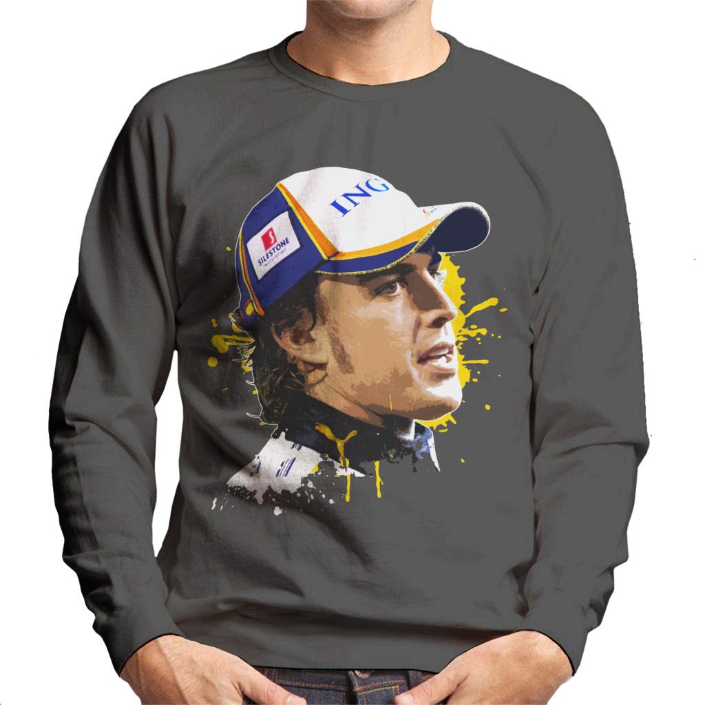 Motorsport Images Fernando Alonso Post Race Interview Men's Sweatshirt-ALL + EVERY