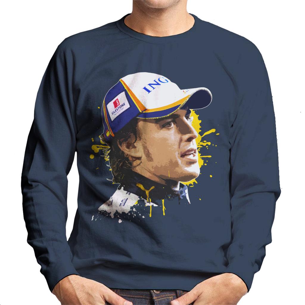 Motorsport Images Fernando Alonso Post Race Interview Men's Sweatshirt-ALL + EVERY