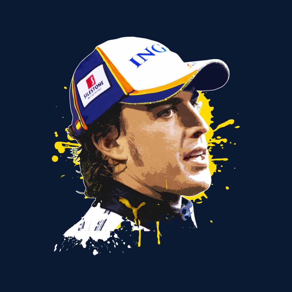 Motorsport Images Fernando Alonso Post Race Interview Men's T-Shirt-ALL + EVERY