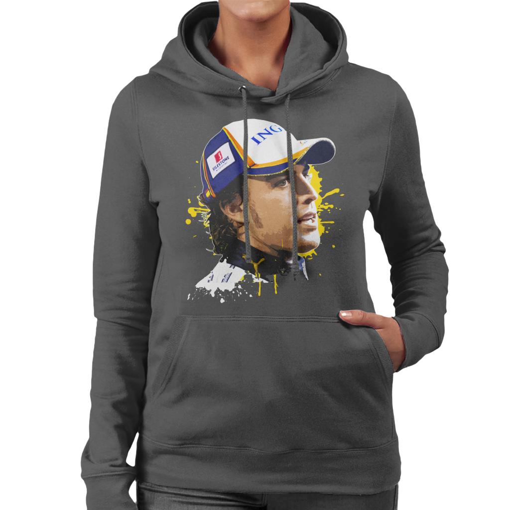 Motorsport Images Fernando Alonso Post Race Interview Women's Hooded Sweatshirt-ALL + EVERY