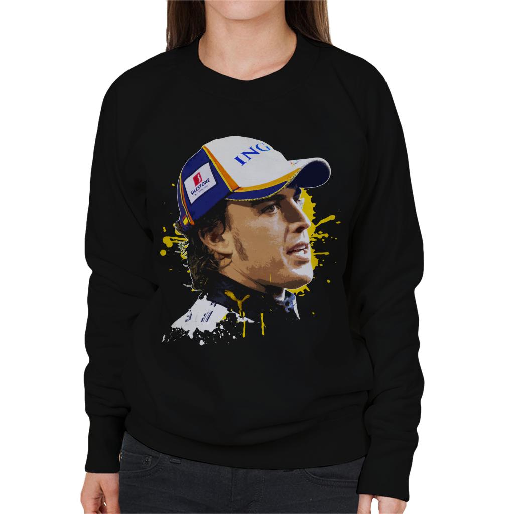 Motorsport Images Fernando Alonso Post Race Interview Women's Sweatshirt-ALL + EVERY