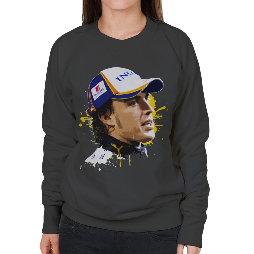 Motorsport Images Fernando Alonso Post Race Interview Women's Sweatshirt-ALL + EVERY