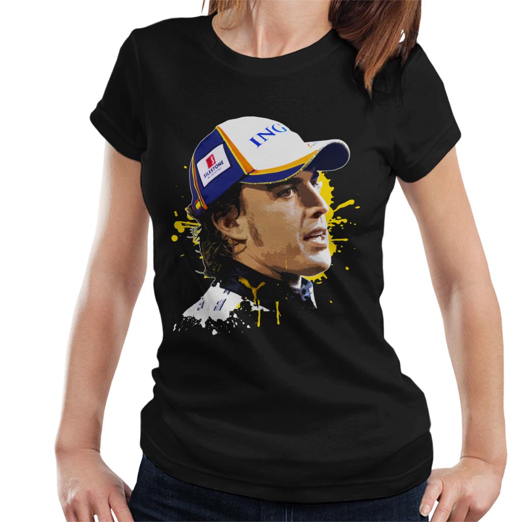 Motorsport Images Fernando Alonso Post Race Interview Women's T-Shirt-ALL + EVERY