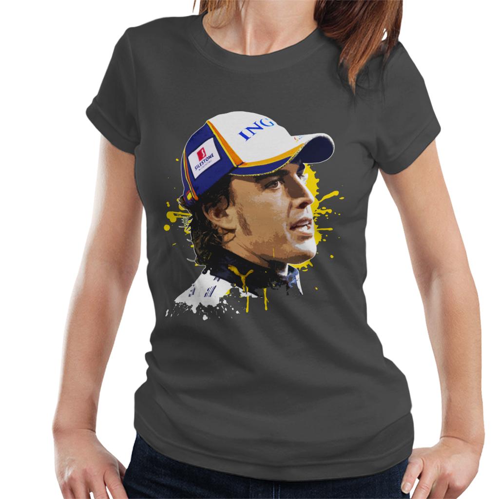 Motorsport Images Fernando Alonso Post Race Interview Women's T-Shirt-ALL + EVERY