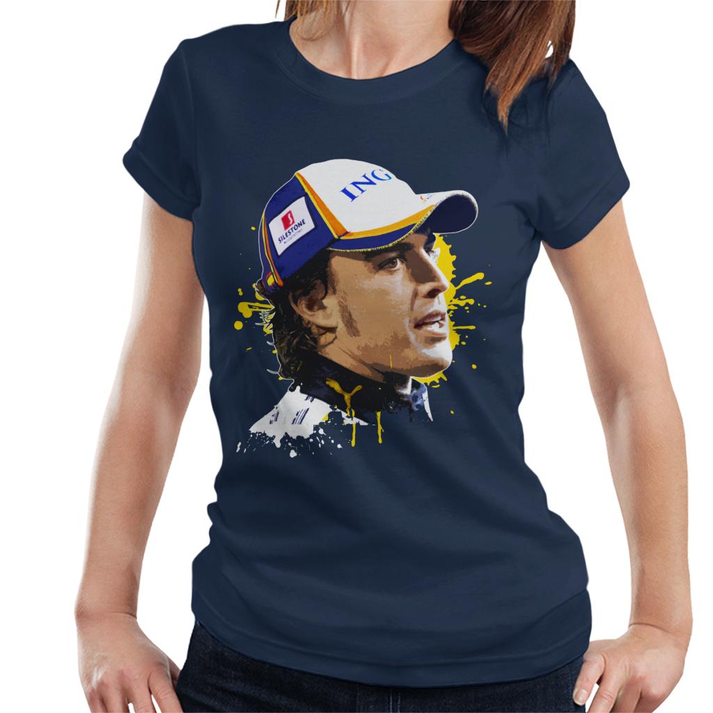 Motorsport Images Fernando Alonso Post Race Interview Women's T-Shirt-ALL + EVERY