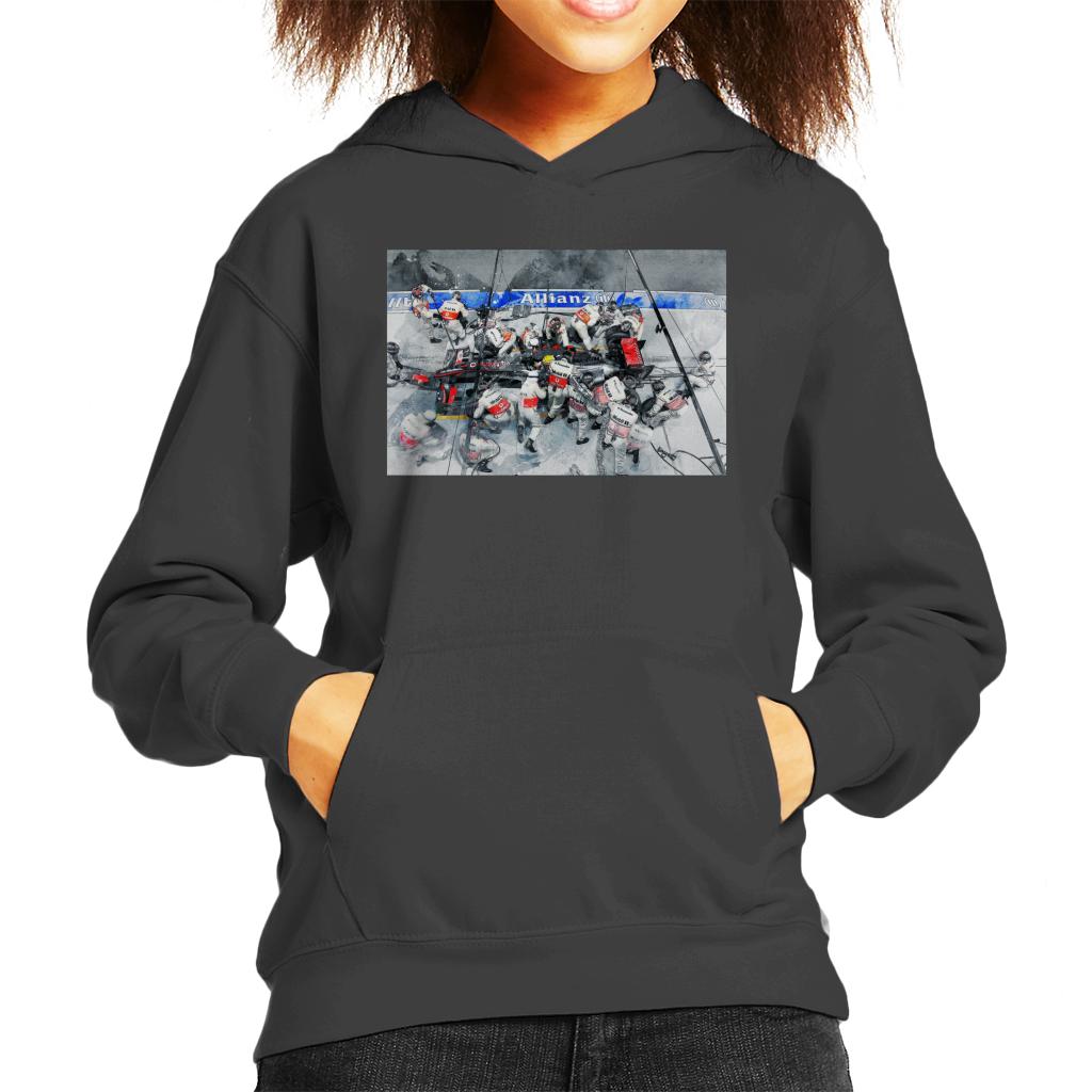 Motorsport Images McLaren MP4 24 At Pit Stop Kids Hooded Sweatshirt-ALL + EVERY