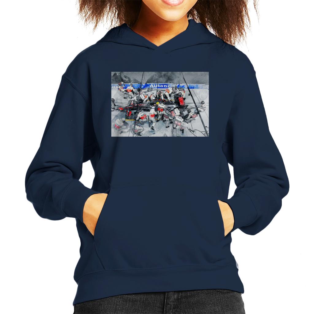 Motorsport Images McLaren MP4 24 At Pit Stop Kids Hooded Sweatshirt-ALL + EVERY