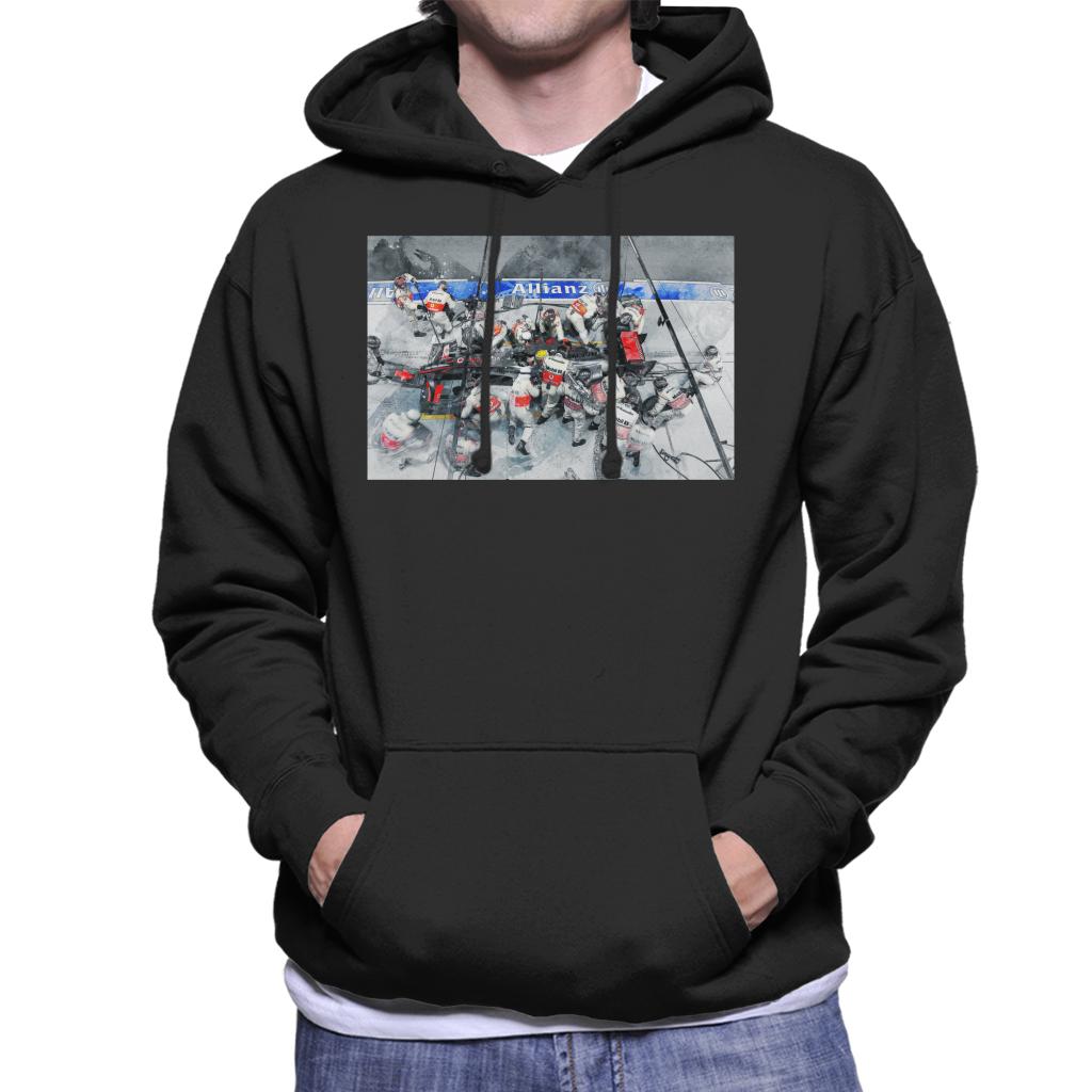 Motorsport Images McLaren MP4 24 At Pit Stop Men's Hooded Sweatshirt-ALL + EVERY