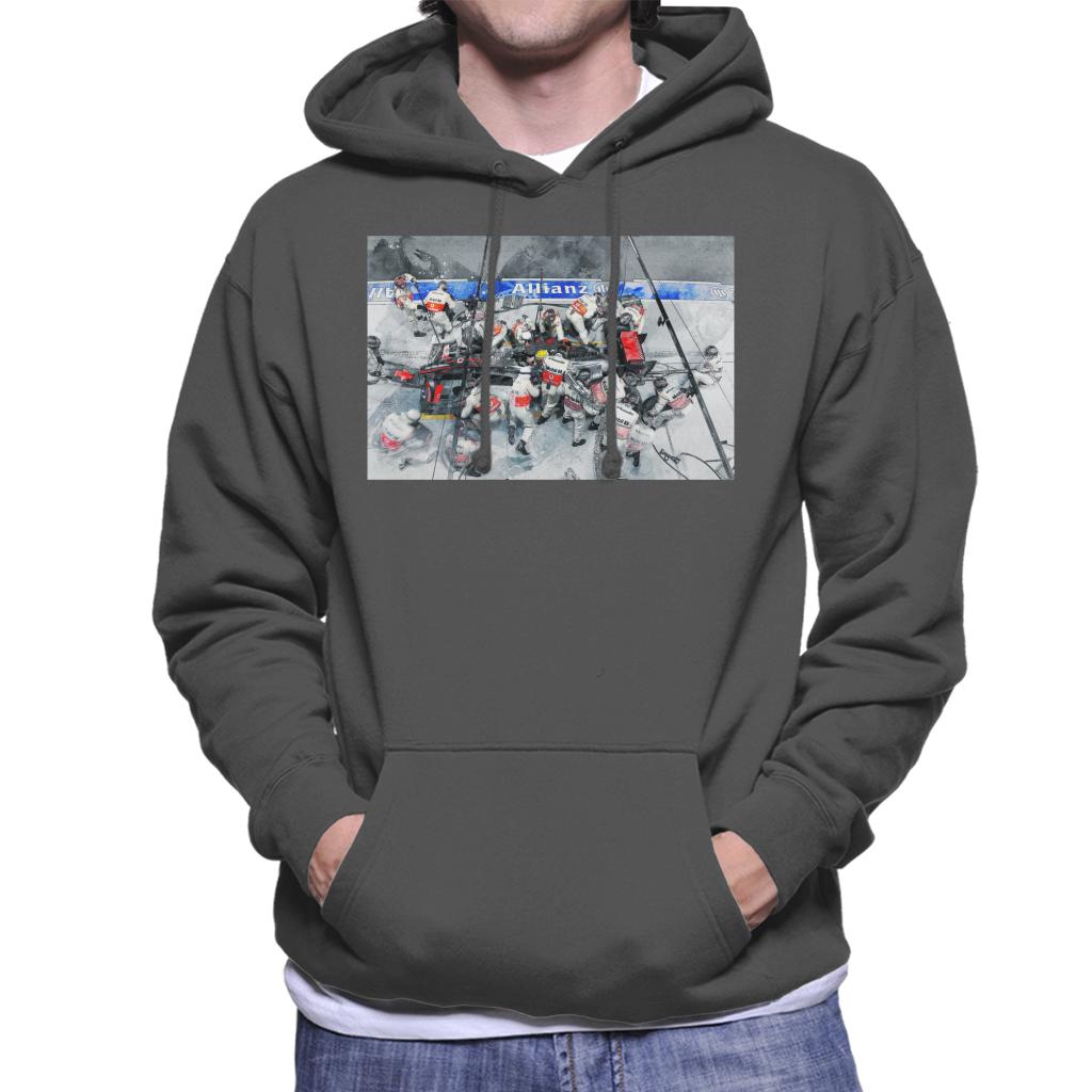 Motorsport Images McLaren MP4 24 At Pit Stop Men's Hooded Sweatshirt-ALL + EVERY