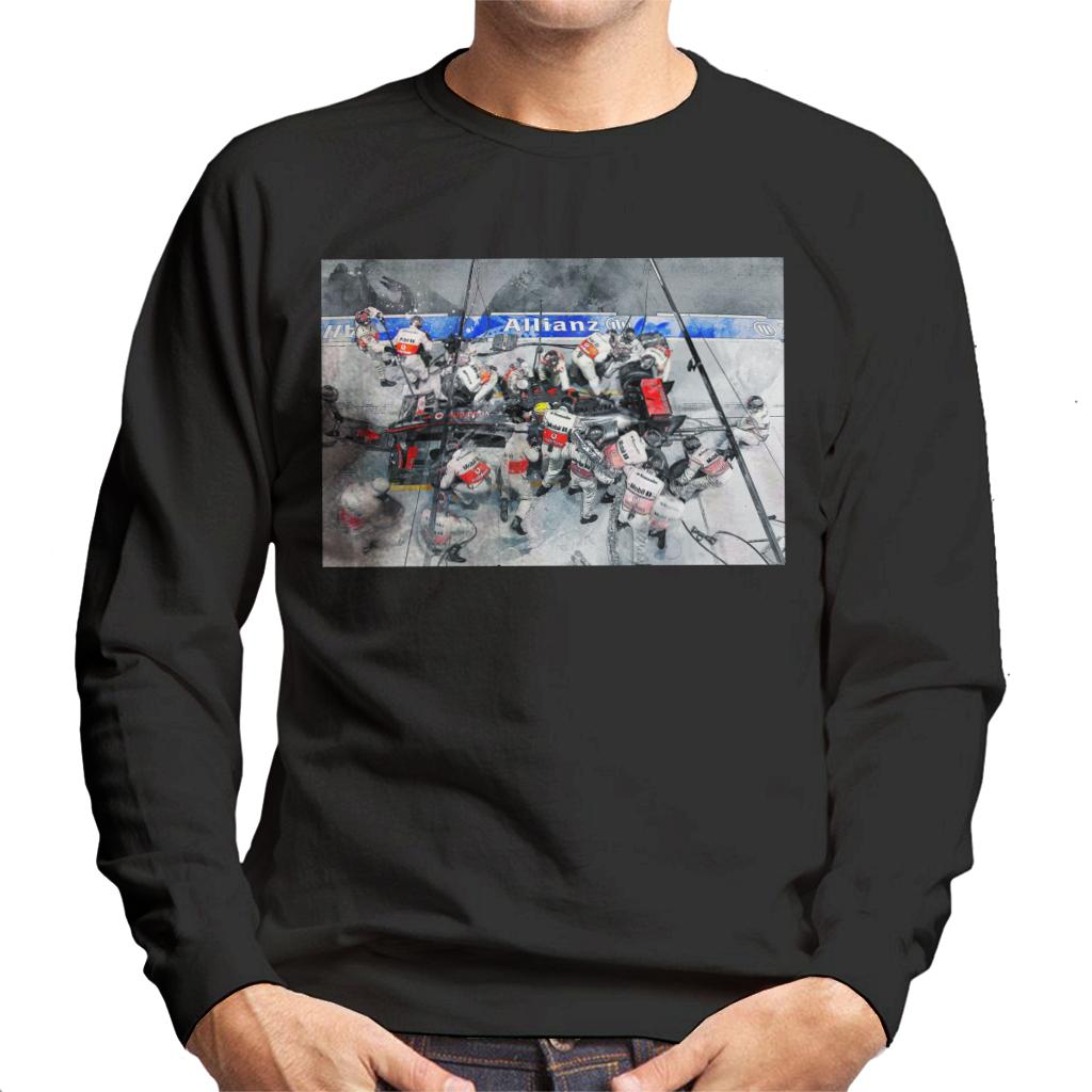 Motorsport Images McLaren MP4 24 At Pit Stop Men's Sweatshirt-ALL + EVERY