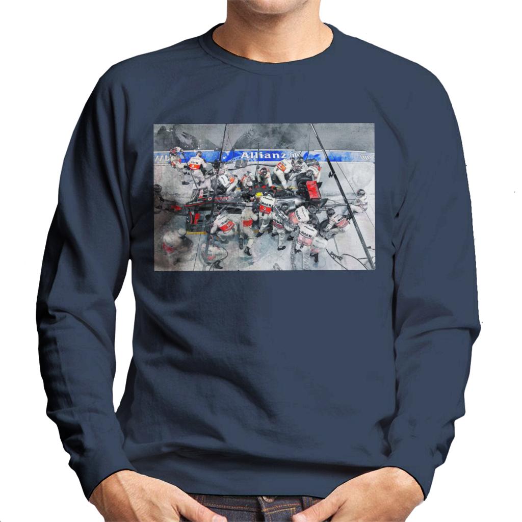 Motorsport Images McLaren MP4 24 At Pit Stop Men's Sweatshirt-ALL + EVERY