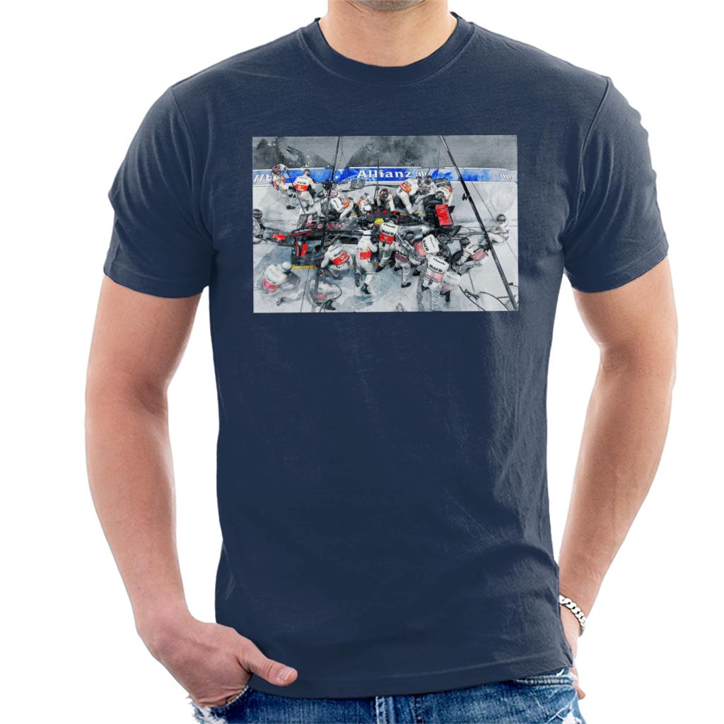 Motorsport Images McLaren MP4 24 At Pit Stop Men's T-Shirt-ALL + EVERY