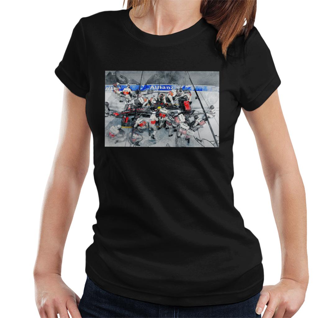 Motorsport Images McLaren MP4 24 At Pit Stop Women's T-Shirt-ALL + EVERY