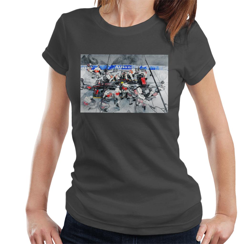 Motorsport Images McLaren MP4 24 At Pit Stop Women's T-Shirt-ALL + EVERY