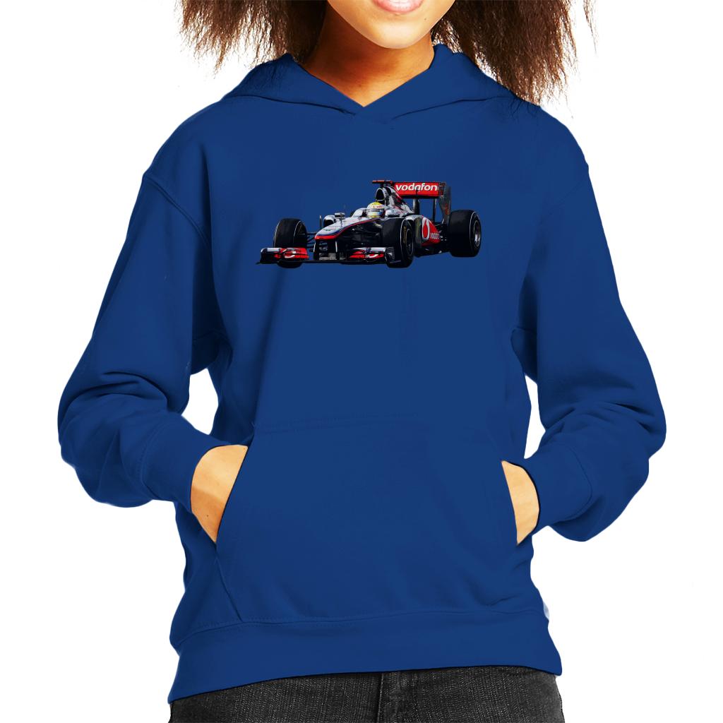 Motorsport Images Hamilton McLaren MP4 26 Leads Vettel Kids Hooded Sweatshirt-ALL + EVERY