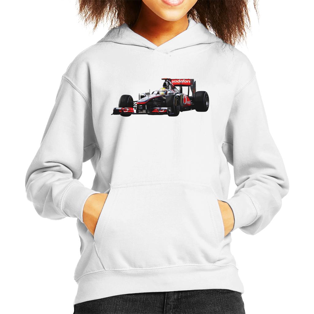 Motorsport Images Hamilton McLaren MP4 26 Leads Vettel Kids Hooded Sweatshirt-ALL + EVERY