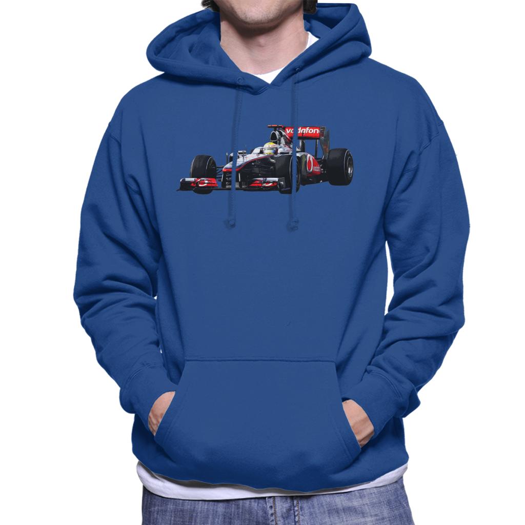 Motorsport Images Hamilton McLaren MP4 26 Leads Vettel Men's Hooded Sweatshirt-ALL + EVERY