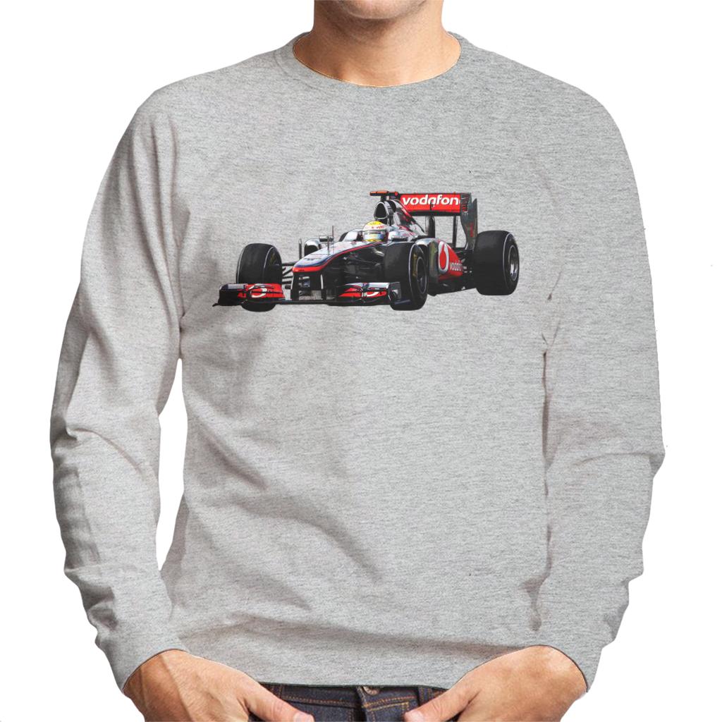 Motorsport Images Hamilton McLaren MP4 26 Leads Vettel Men's Sweatshirt-ALL + EVERY