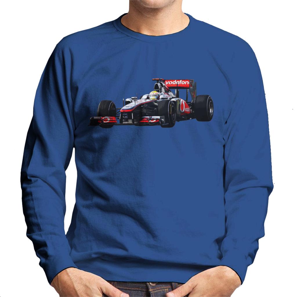 Motorsport Images Hamilton McLaren MP4 26 Leads Vettel Men's Sweatshirt-ALL + EVERY