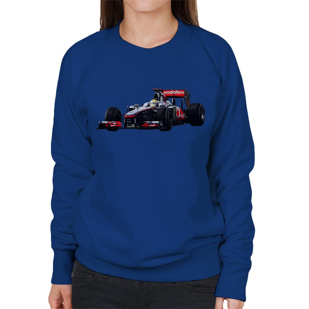 Motorsport Images Hamilton McLaren MP4 26 Leads Vettel Women's Sweatshirt-ALL + EVERY