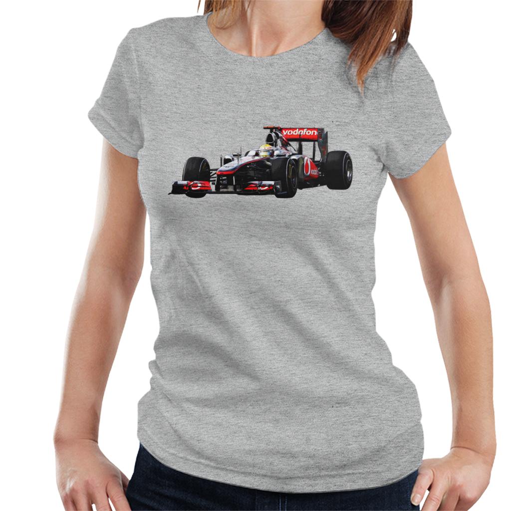 Motorsport Images Hamilton McLaren MP4 26 Leads Vettel Women's T-Shirt-ALL + EVERY