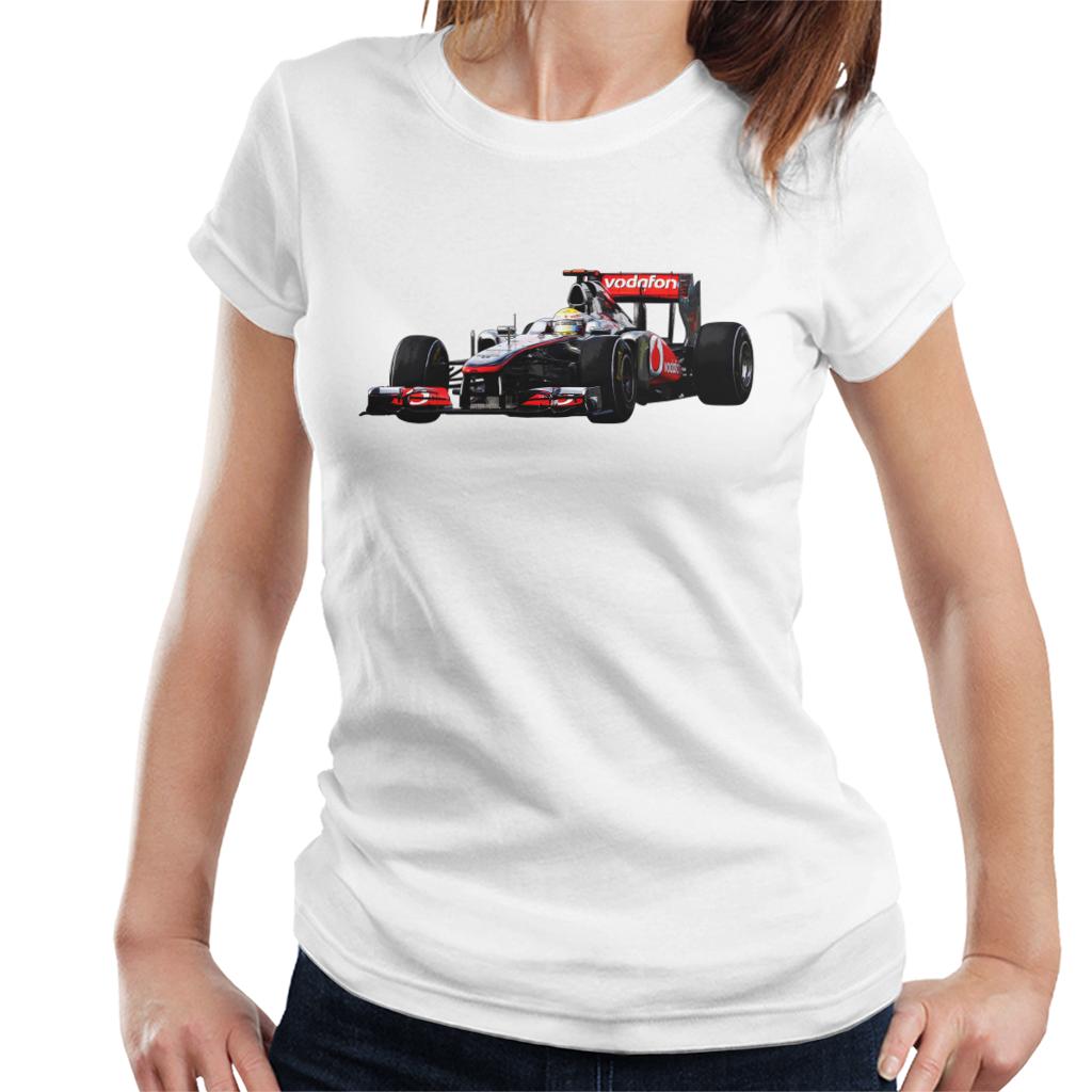 Motorsport Images Hamilton McLaren MP4 26 Leads Vettel Women's T-Shirt-ALL + EVERY