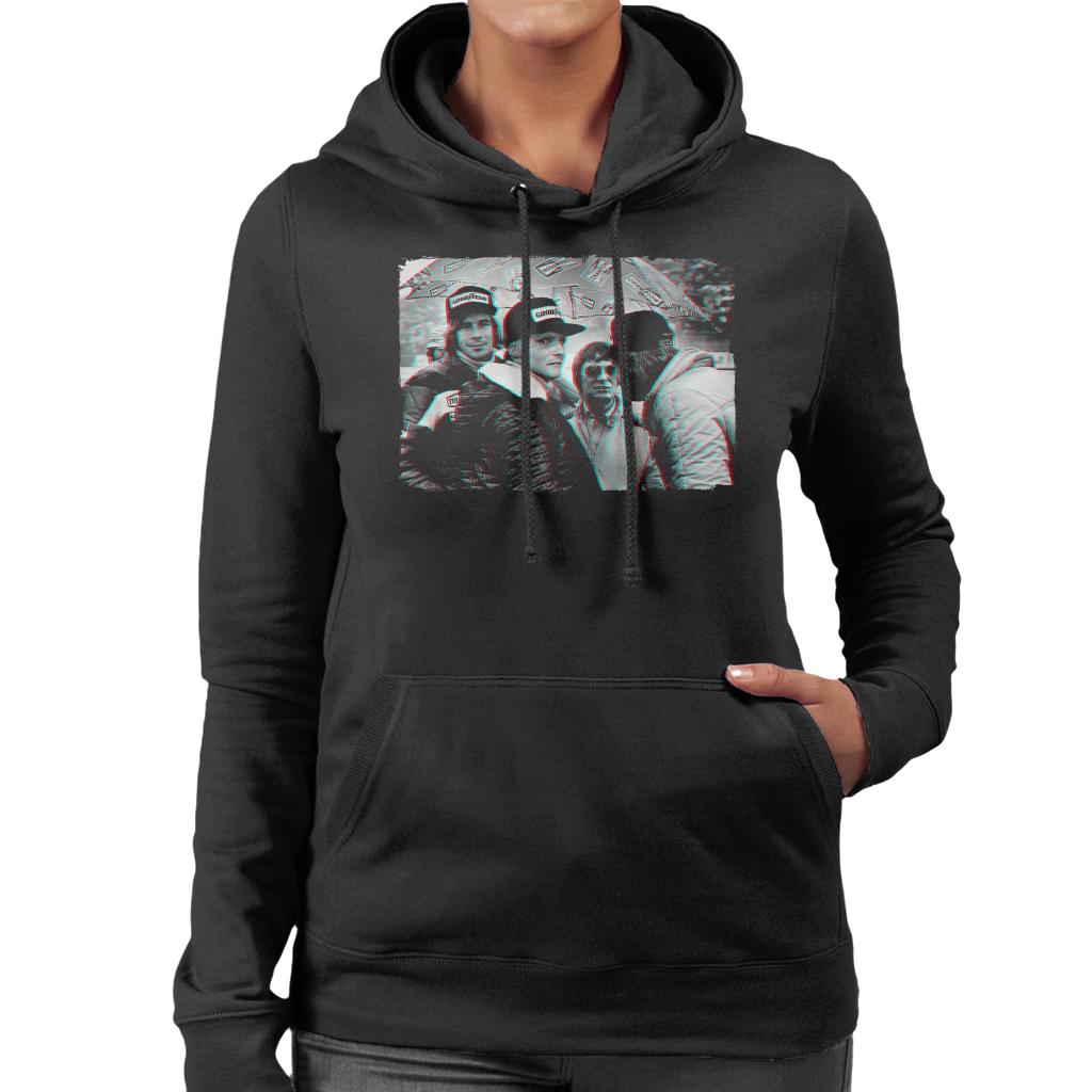 Motorsport Images Hunt Lauda Ecclestone Peterson Japan Women's Hooded Sweatshirt-ALL + EVERY