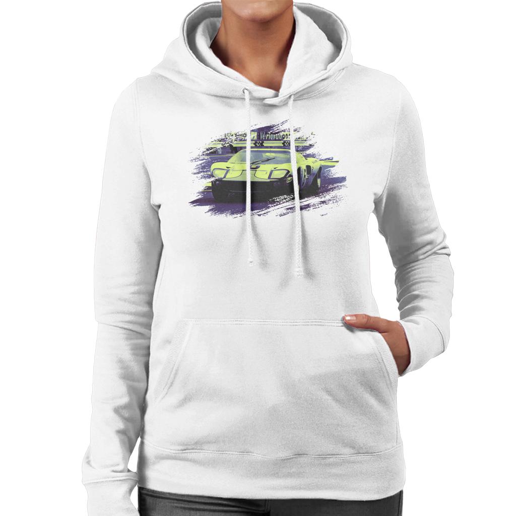 Motorsport Images Ford GT40 Ickx Oliver Women's Hooded Sweatshirt-ALL + EVERY