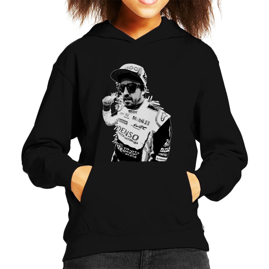 Motorsport Images Fernando Alonso Circuit De La Sarthe Kids Hooded Sweatshirt-ALL + EVERY