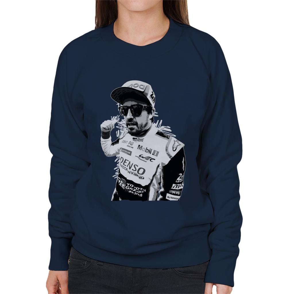 Motorsport Images Fernando Alonso Circuit De La Sarthe Women's Sweatshirt-ALL + EVERY