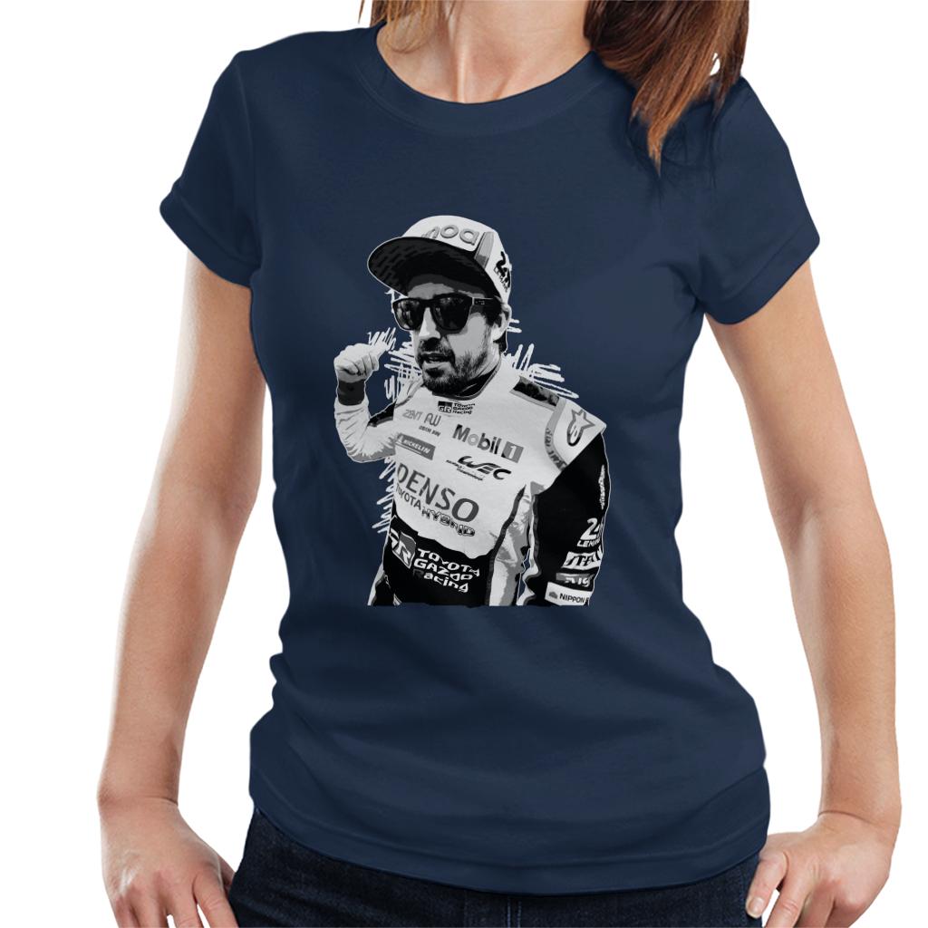 Motorsport Images Fernando Alonso Circuit De La Sarthe Women's T-Shirt-ALL + EVERY