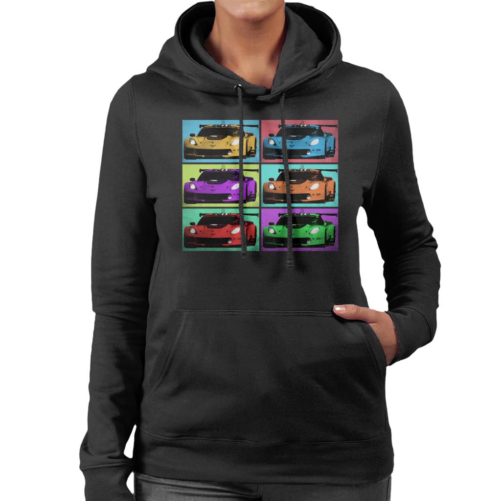 Motorsport Images Chevrolet Corvette C7 R Women's Hooded Sweatshirt-ALL + EVERY