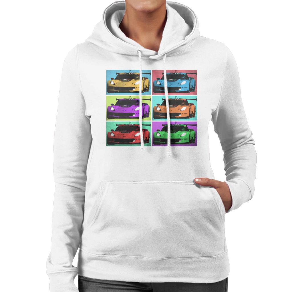 Motorsport Images Chevrolet Corvette C7 R Women's Hooded Sweatshirt-ALL + EVERY