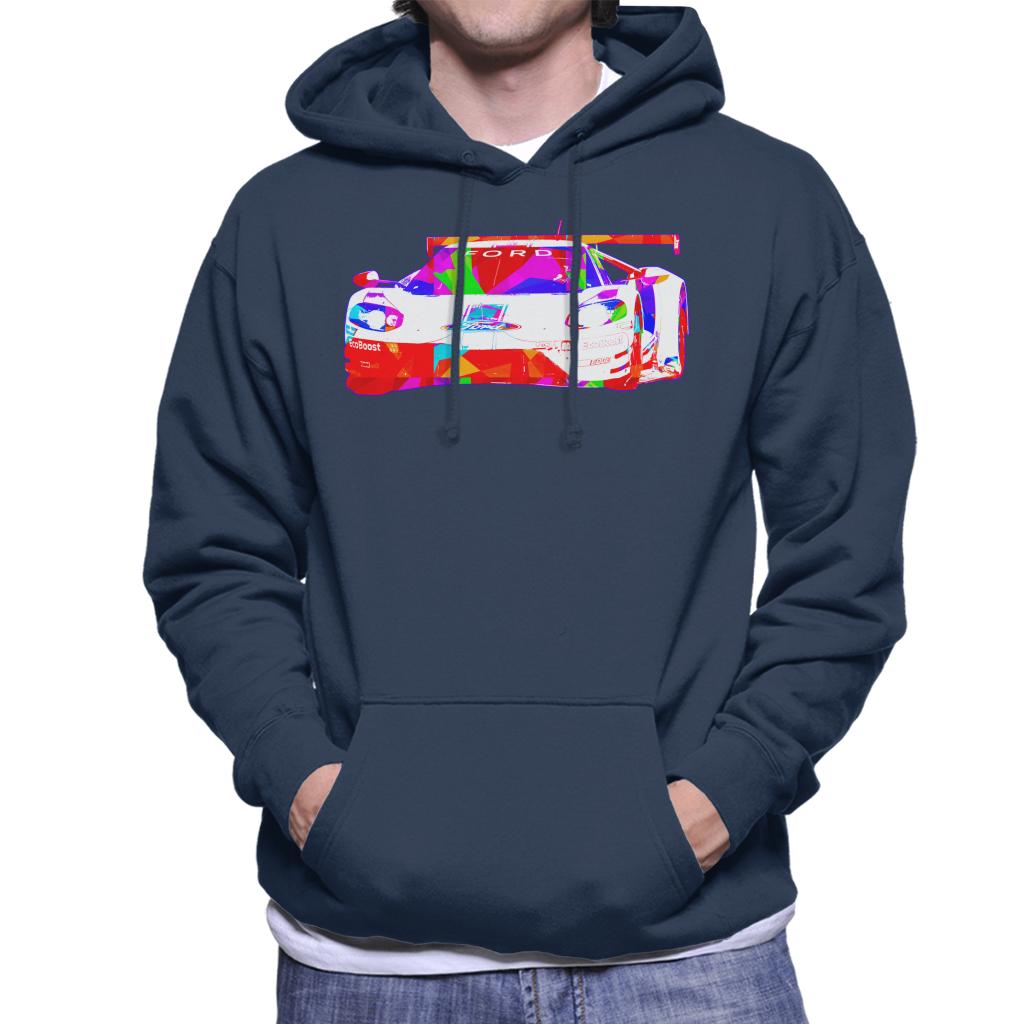 Motorsport Images Ford GT Circuit De La Sarthe Men's Hooded Sweatshirt-ALL + EVERY