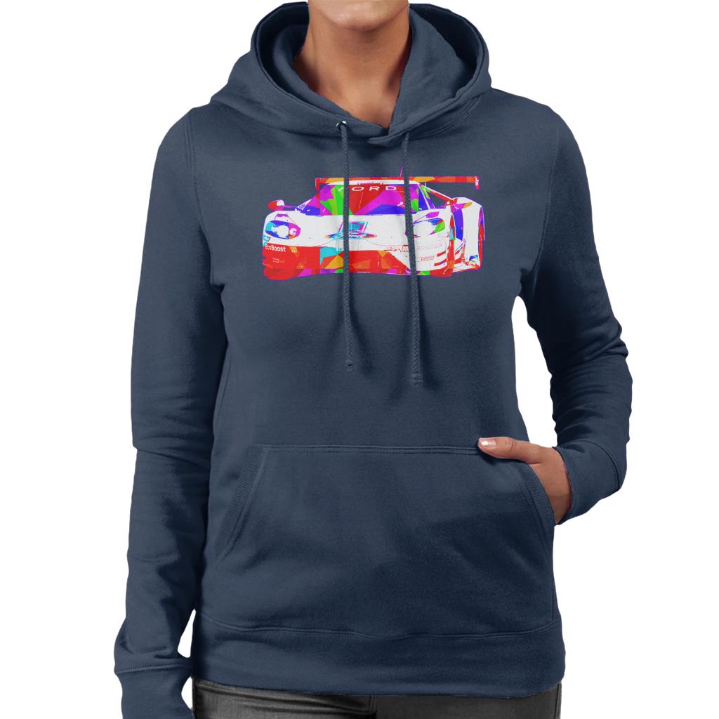 Motorsport Images Ford GT Circuit De La Sarthe Women's Hooded Sweatshirt-ALL + EVERY