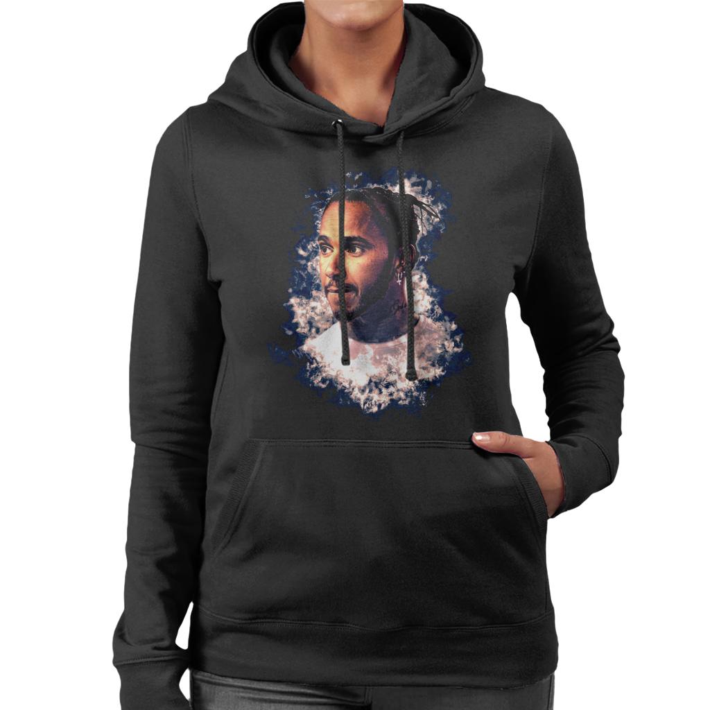 Motorsport Images Lewis Hamilton Portrait Women's Hooded Sweatshirt-ALL + EVERY