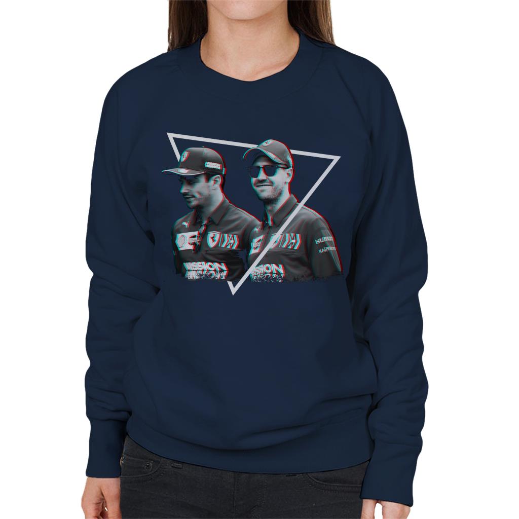 Motorsport Images Sebastian Vettel Charles Leclerc Women's Sweatshirt-ALL + EVERY