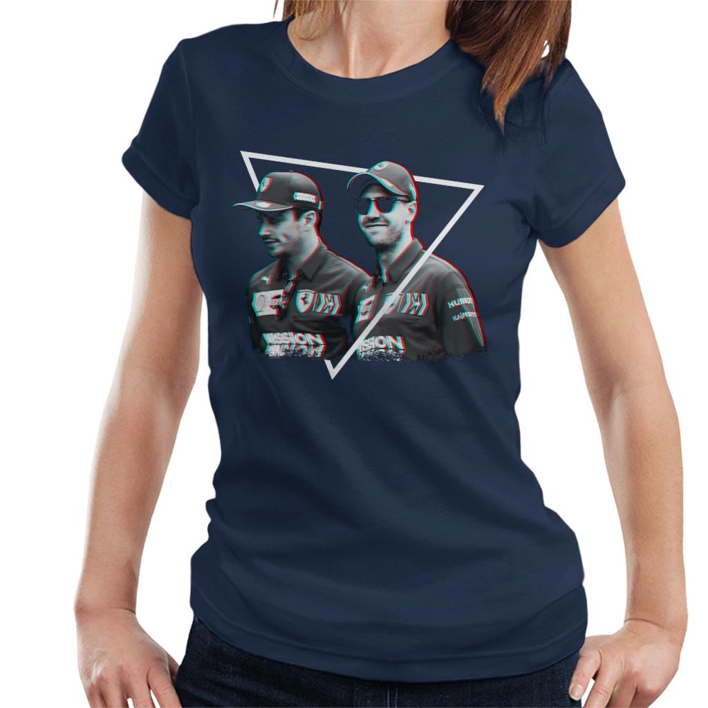 Motorsport Images Sebastian Vettel Charles Leclerc Women's T-Shirt-ALL + EVERY