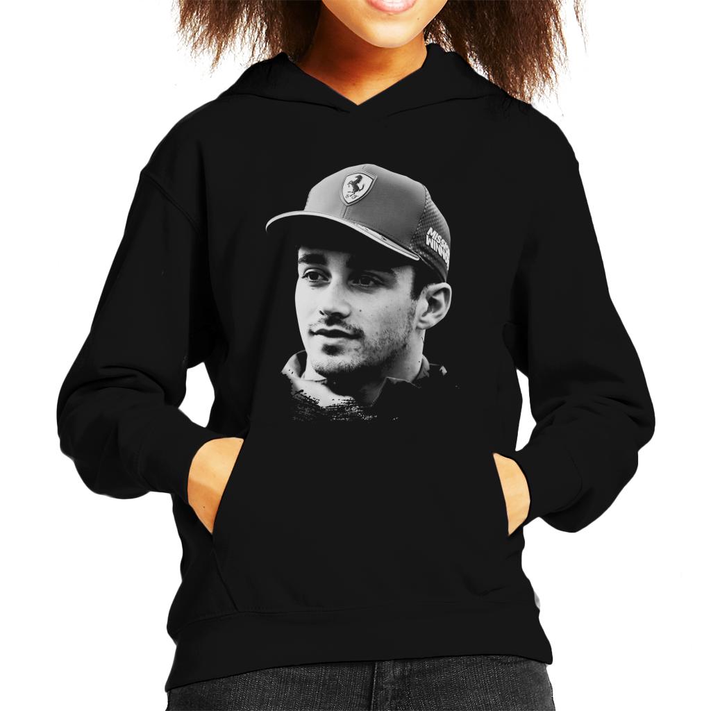 Motorsport Images Charles Leclerc Selfie With Fan Kids Hooded Sweatshirt-ALL + EVERY