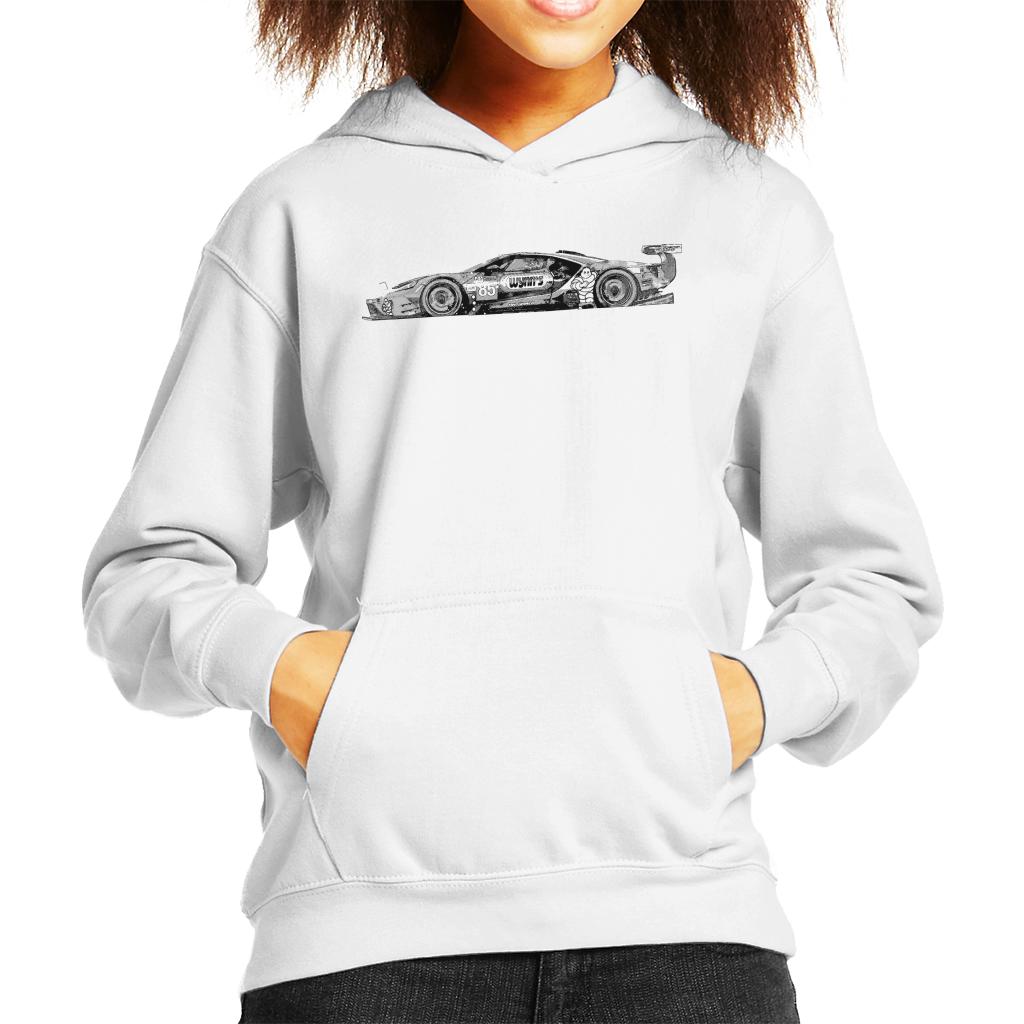 Motorsport Images Ford GT Priaulx Tincknell Kids Hooded Sweatshirt-ALL + EVERY