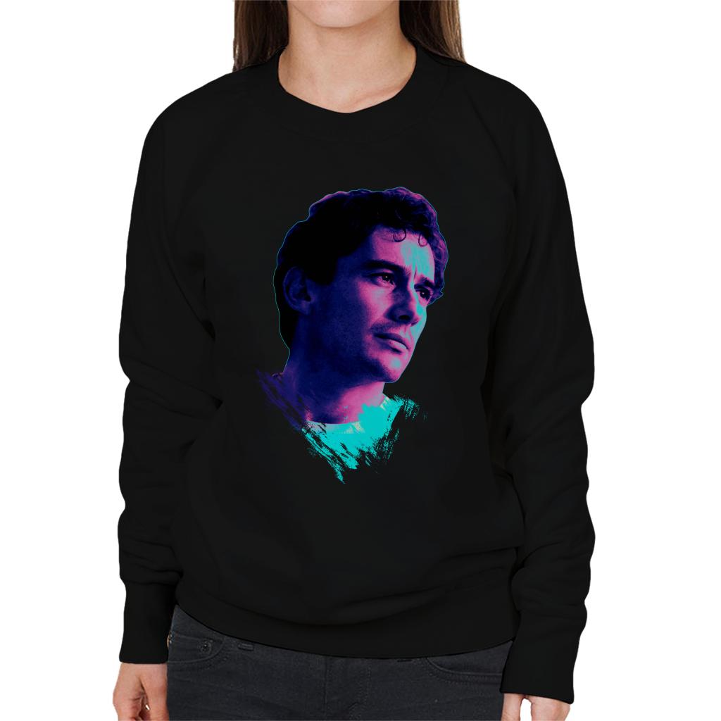 Motorsport Images Ayrton Senna Portrait Women's Sweatshirt-ALL + EVERY