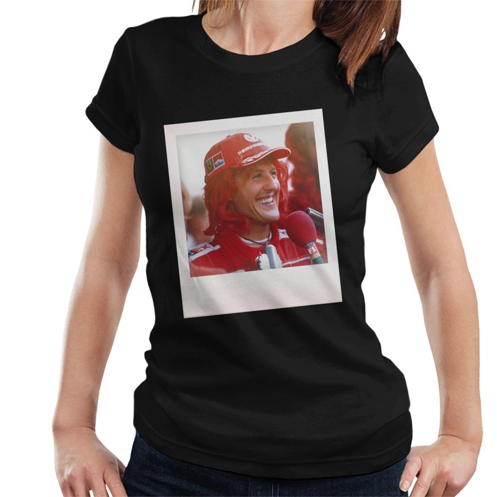 Motorsport Images Michael Schumacher Being Interviewed Women's T-Shirt-ALL + EVERY