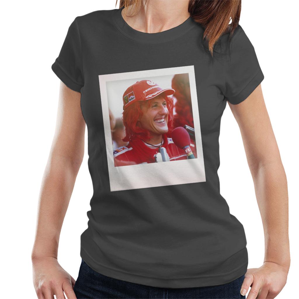 Motorsport Images Michael Schumacher Being Interviewed Women's T-Shirt-ALL + EVERY