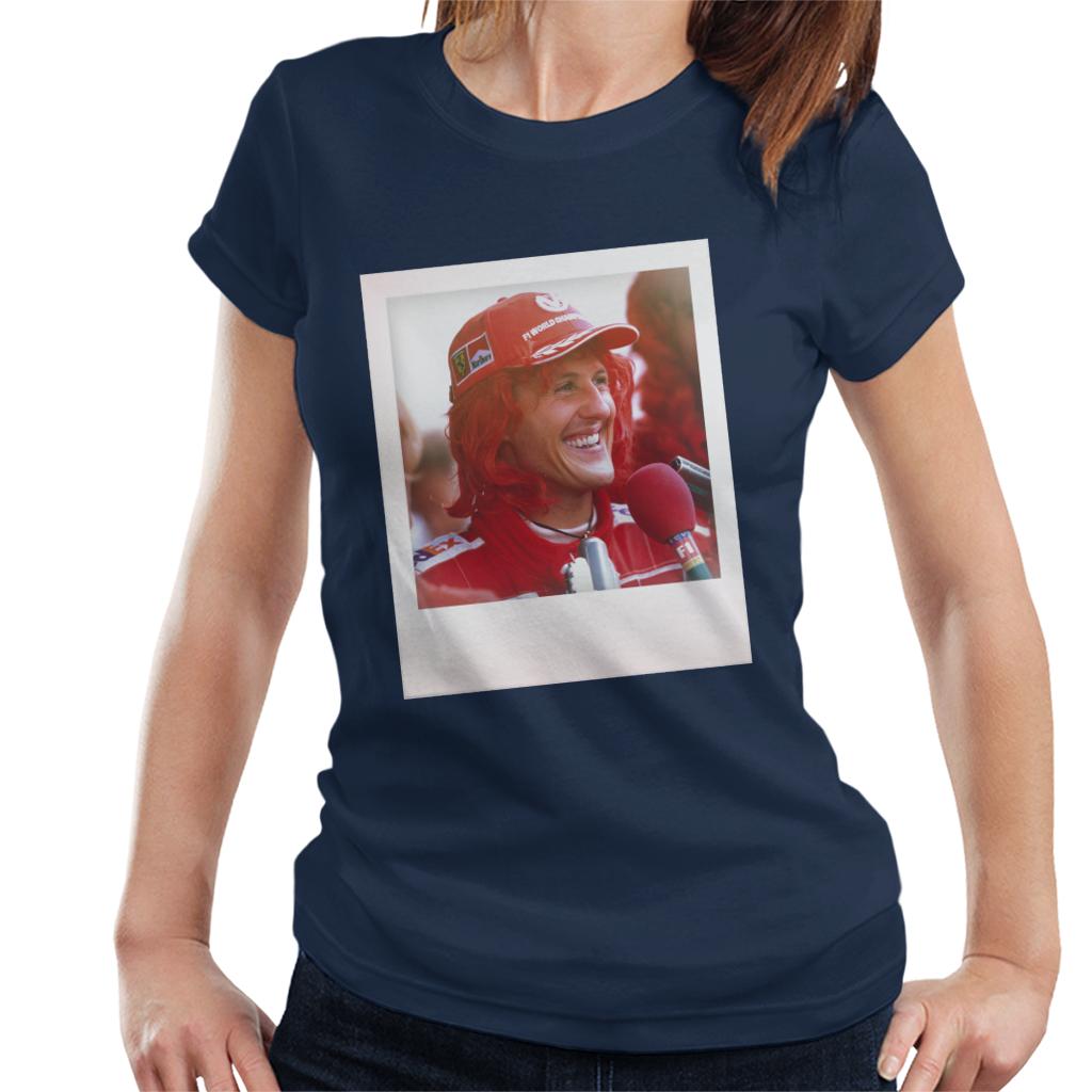 Motorsport Images Michael Schumacher Being Interviewed Women's T-Shirt-ALL + EVERY