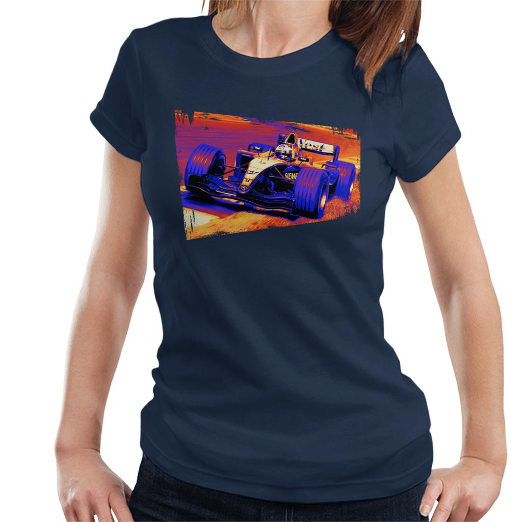 Motorsport Images Coulthard McLaren MP4 19 Final Corner Women's T-Shirt-ALL + EVERY